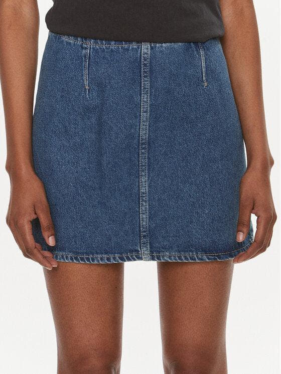DARTED DENIM SKIRT 