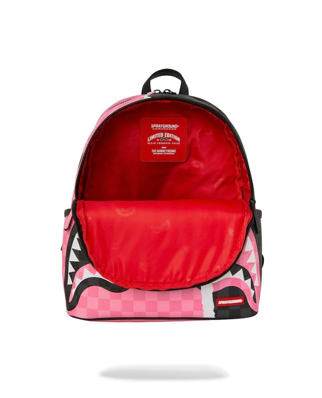 PINK AND BLACK TEAR SIP SAVAGE BACKPACK 