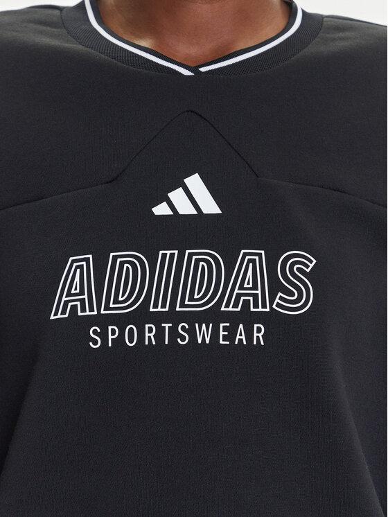 W TIRO FL SWT BLACK/WHITE 