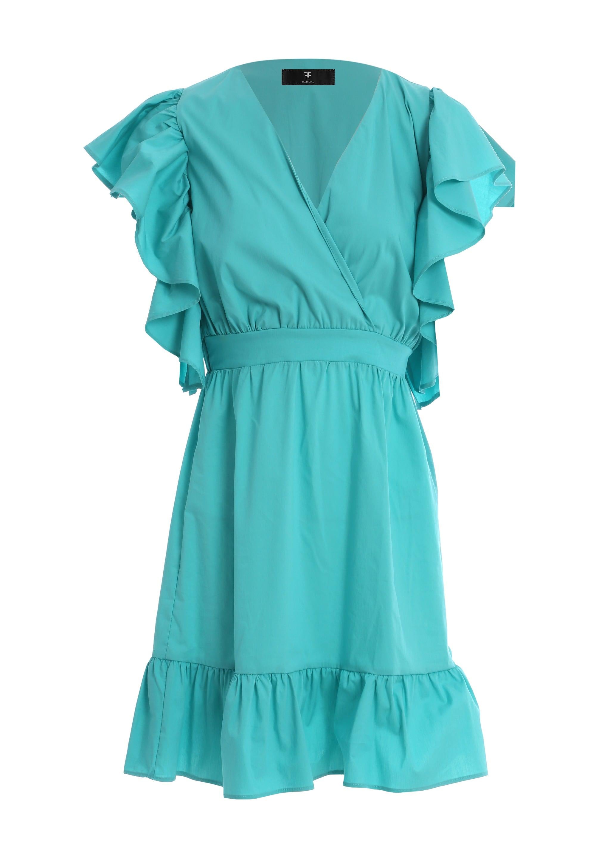 MINI DRESS TURQUOISE FS24SD1003W52001/268 FRACOMINA