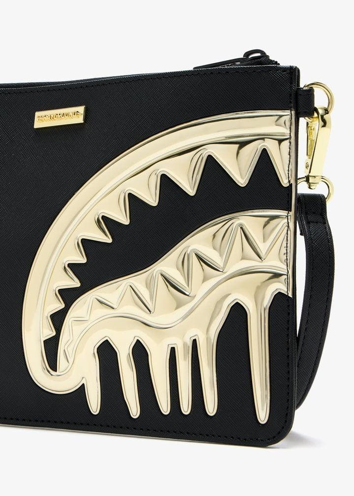 GOLD AND DANGEROUS CROSSOVER CLUTCH 