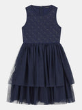 GUESS MIXED FABRIC SL DRESS_CEREMONY