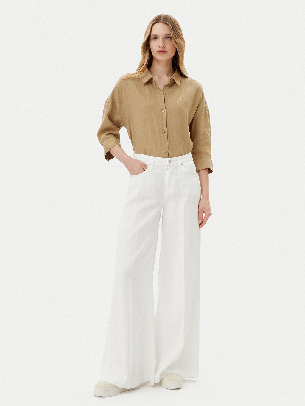 ESS LINEN LOOSE 3-4 WW0WW46169/AEH TOMMY HILFIGER