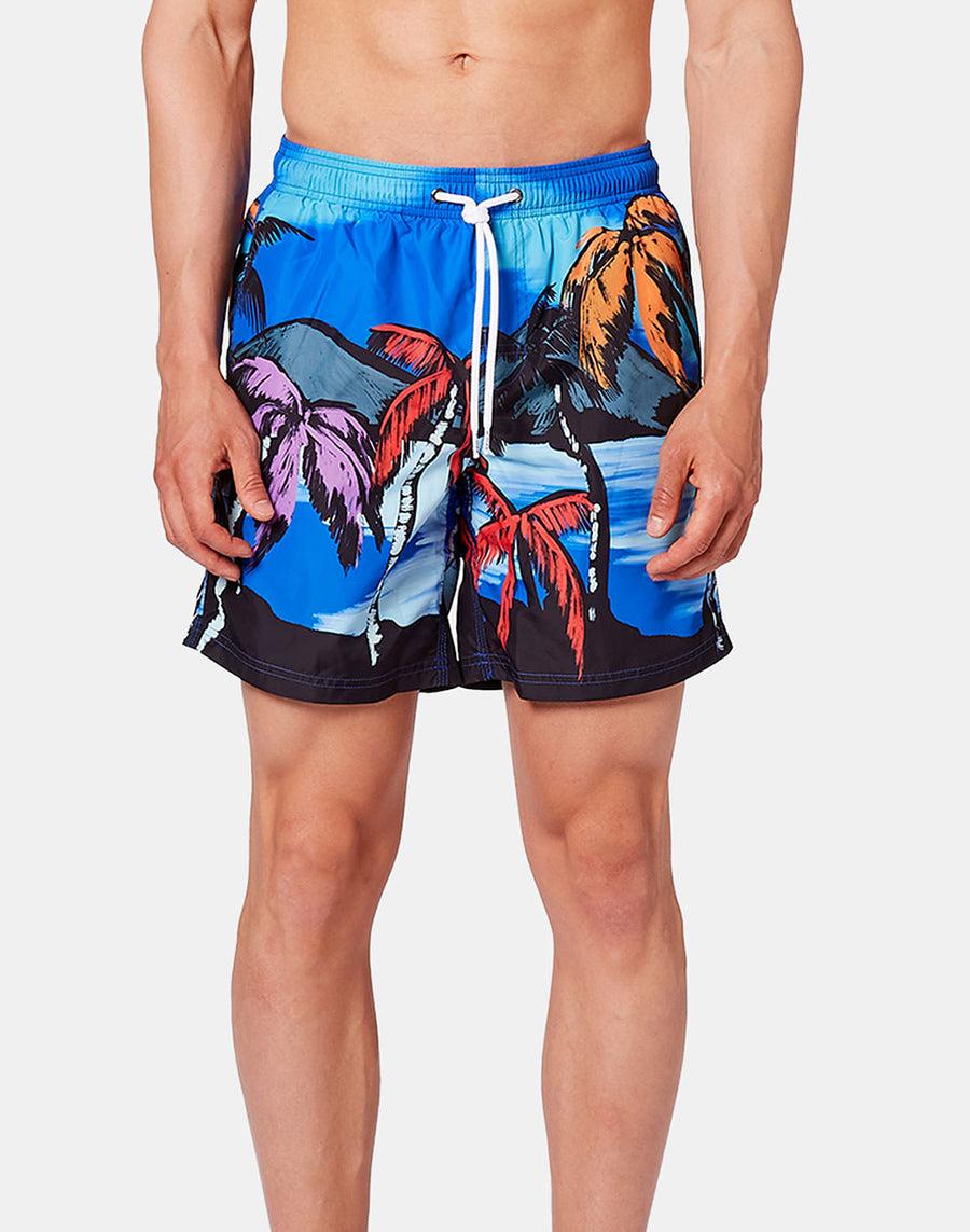 PRINTED SWIM TRUNKS 
