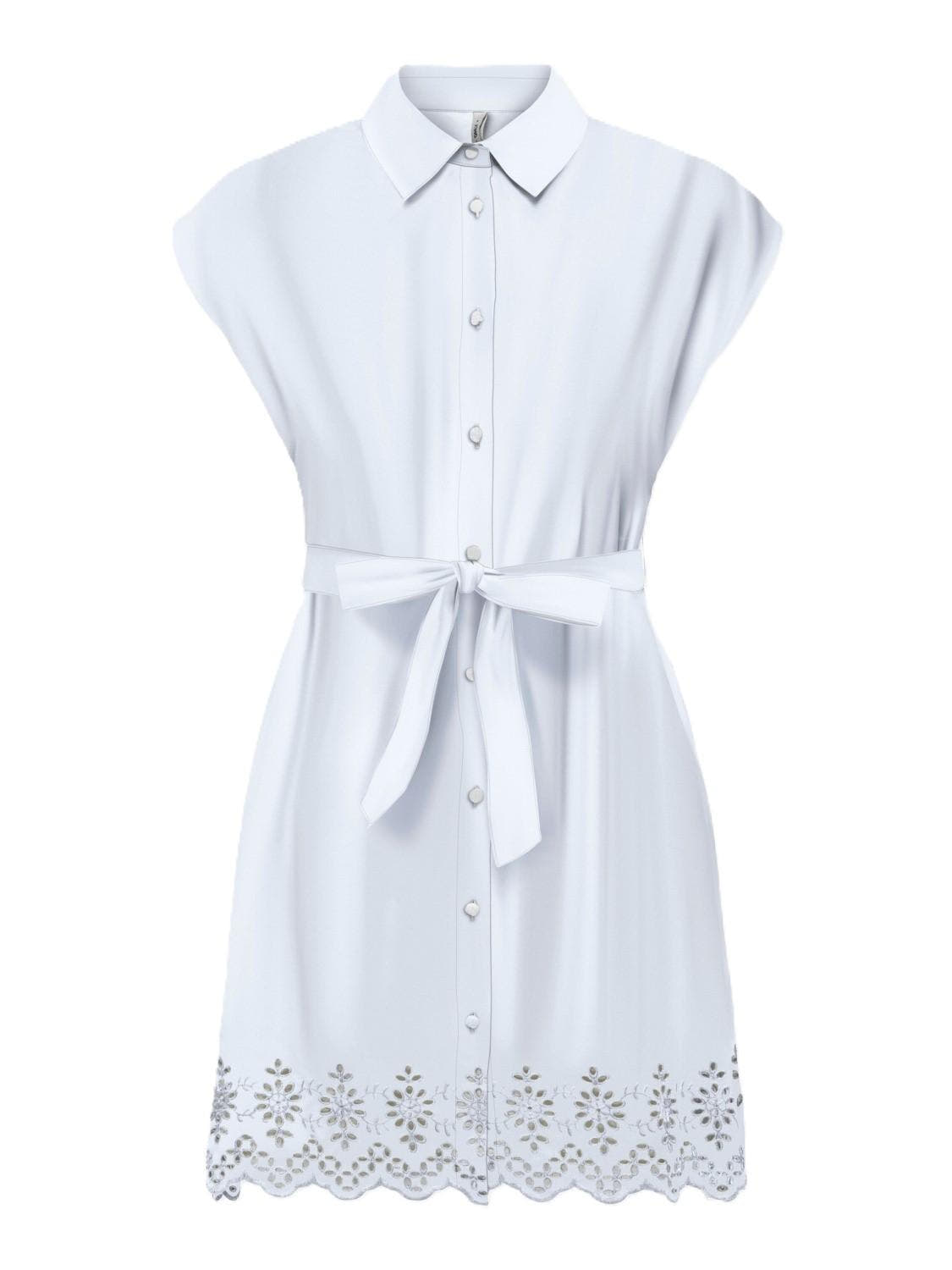 ONLLOU LIFE EMB S/S SHIRT DRESS PTM 