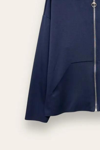 Felpa con zip e cappuccio CL-10678-CL-2119/Blu LOVEme