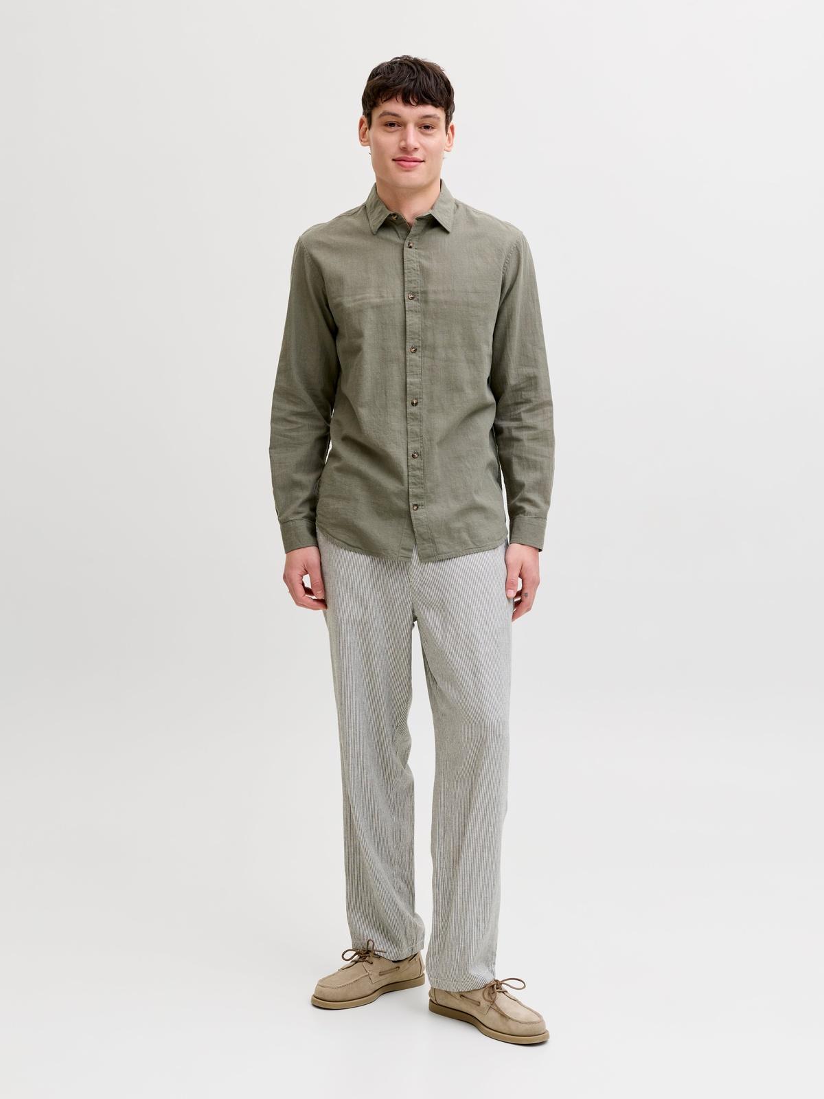 JJESUMMER LINEN BLEND SHIRT L/S SN 