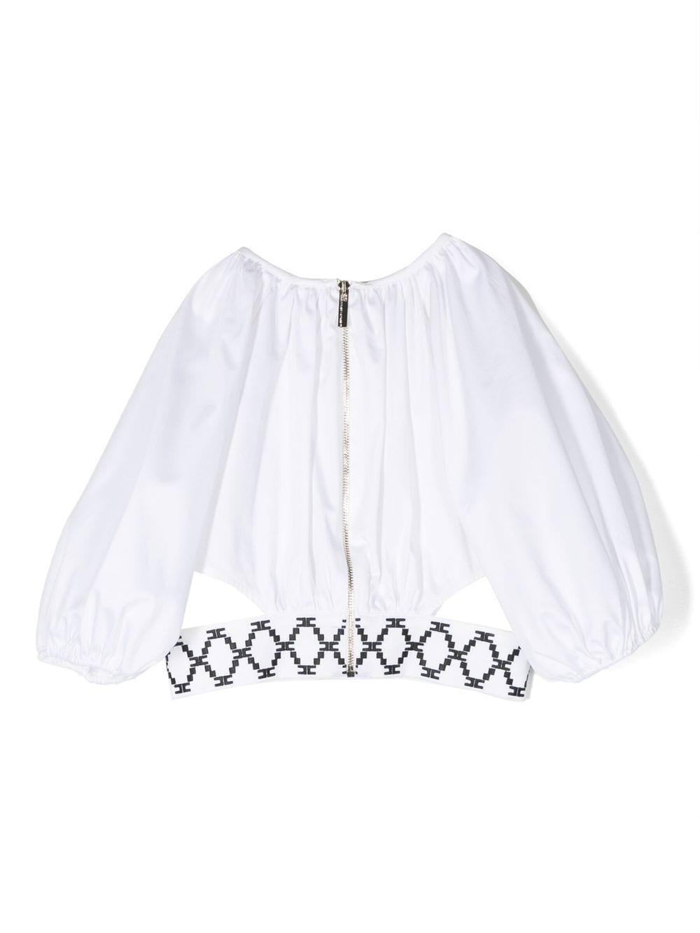 CAMICIA CON RICAMO LOSANGHE EFCA173 CA248 BE016/D022 ELISABETTA FRANCHI La Mia Bambina