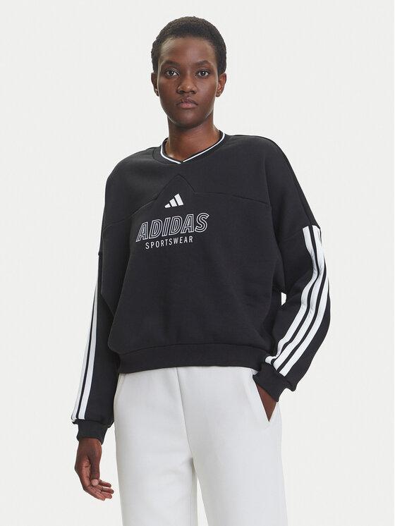 W TIRO FL SWT BLACK/WHITE 