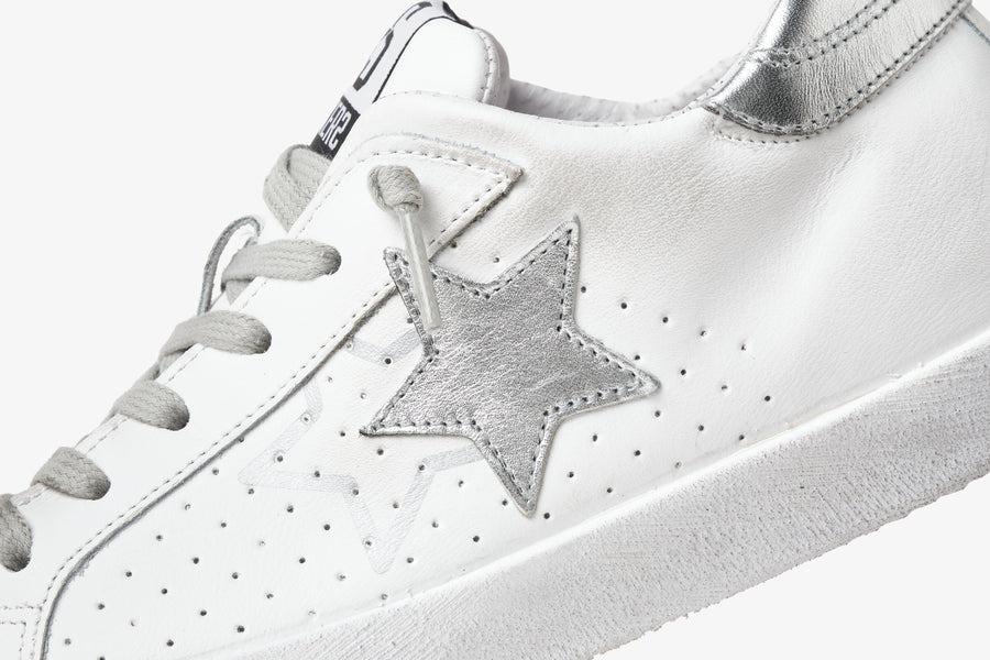 SNEAKERS PRIME STAR BIANCO/ARGENTO 