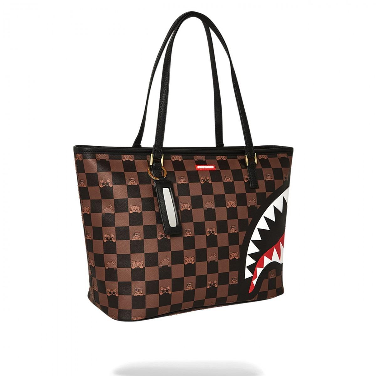 PEEKING CHARACTER CHECK<BR/>TOTE 