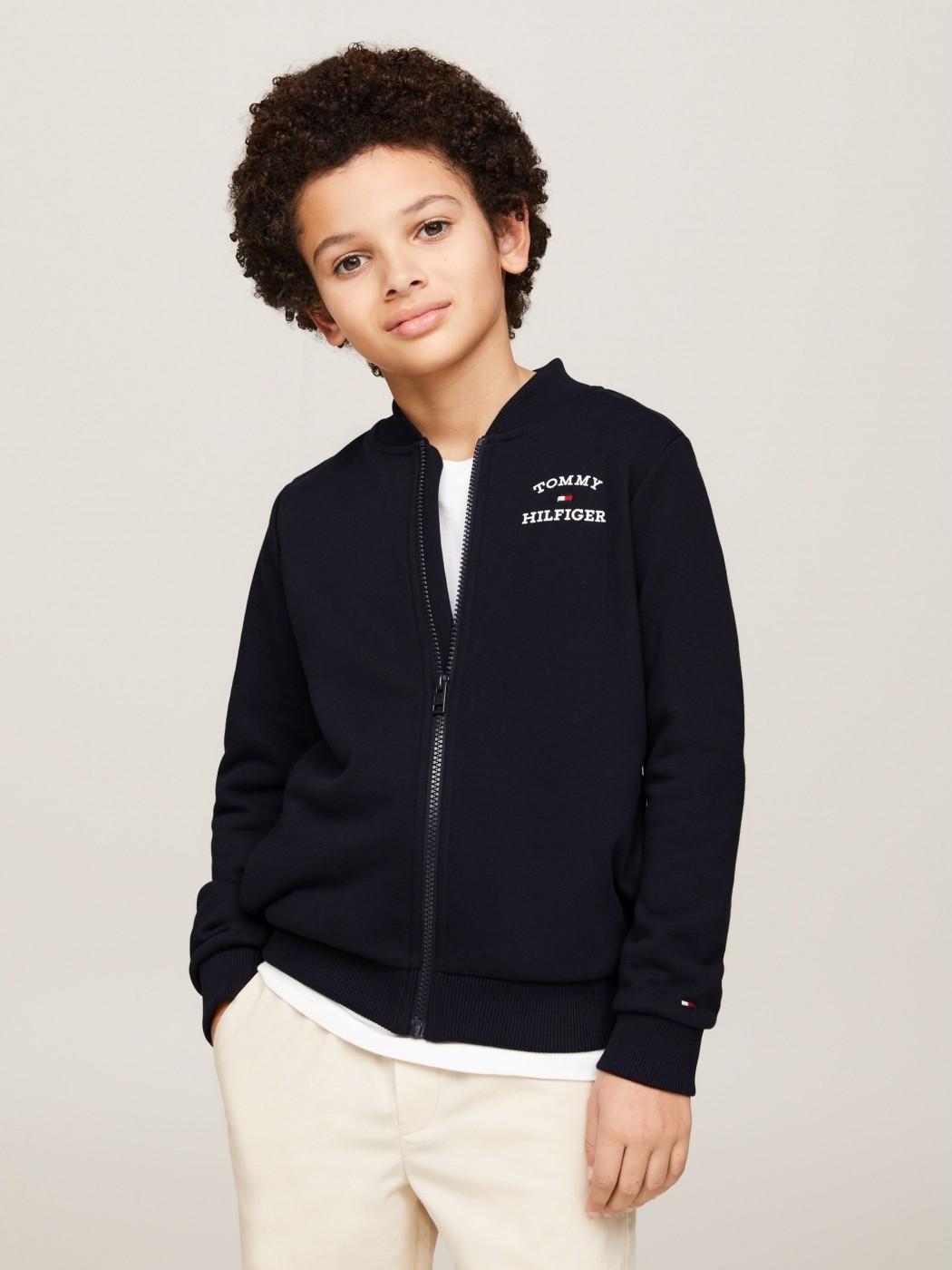 TH LOGO ZIP TROUGH SWEATSHIRT 