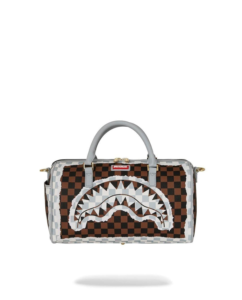 CREAM BROWN TEAR CHECK MINI UDUFFLE 