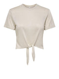 ONLY ONLAMBER LIFE S/S GLITTER KNOT TOP JRS