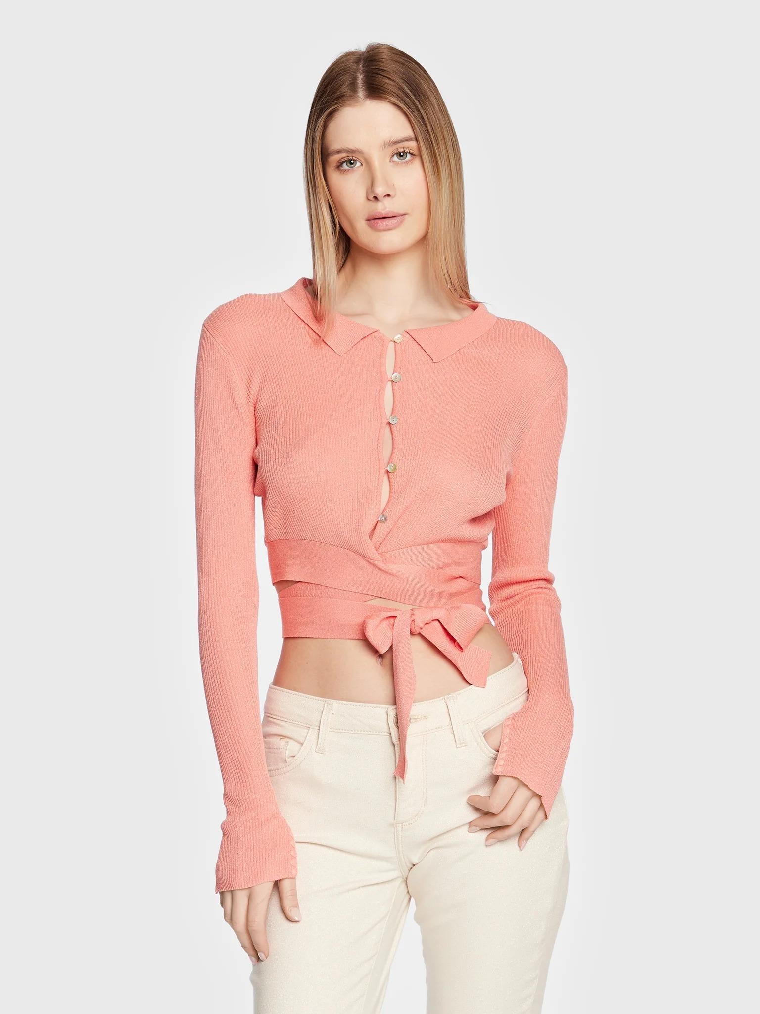 LS INES TIE WAIST WRAP POLO 