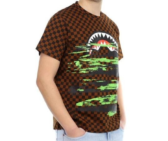 OOPS I STAINED MYSPRAYGROUND TSHIRT BRN SP688BRWN/CHECK SPRAYGROUND