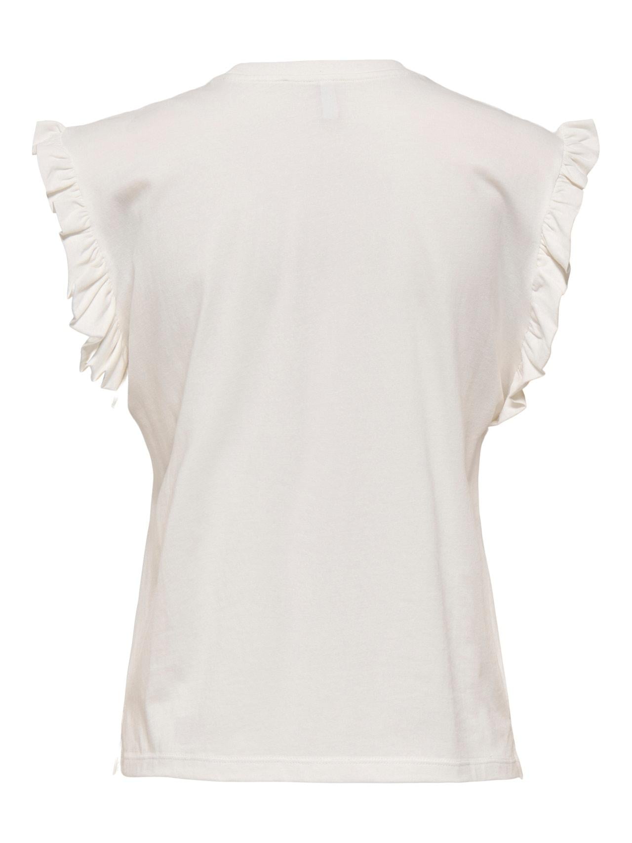 ONLFILIPPA LIFE S/S DETAIL POCKET TOPJRS 15289732/Cloud Dancer ONLY