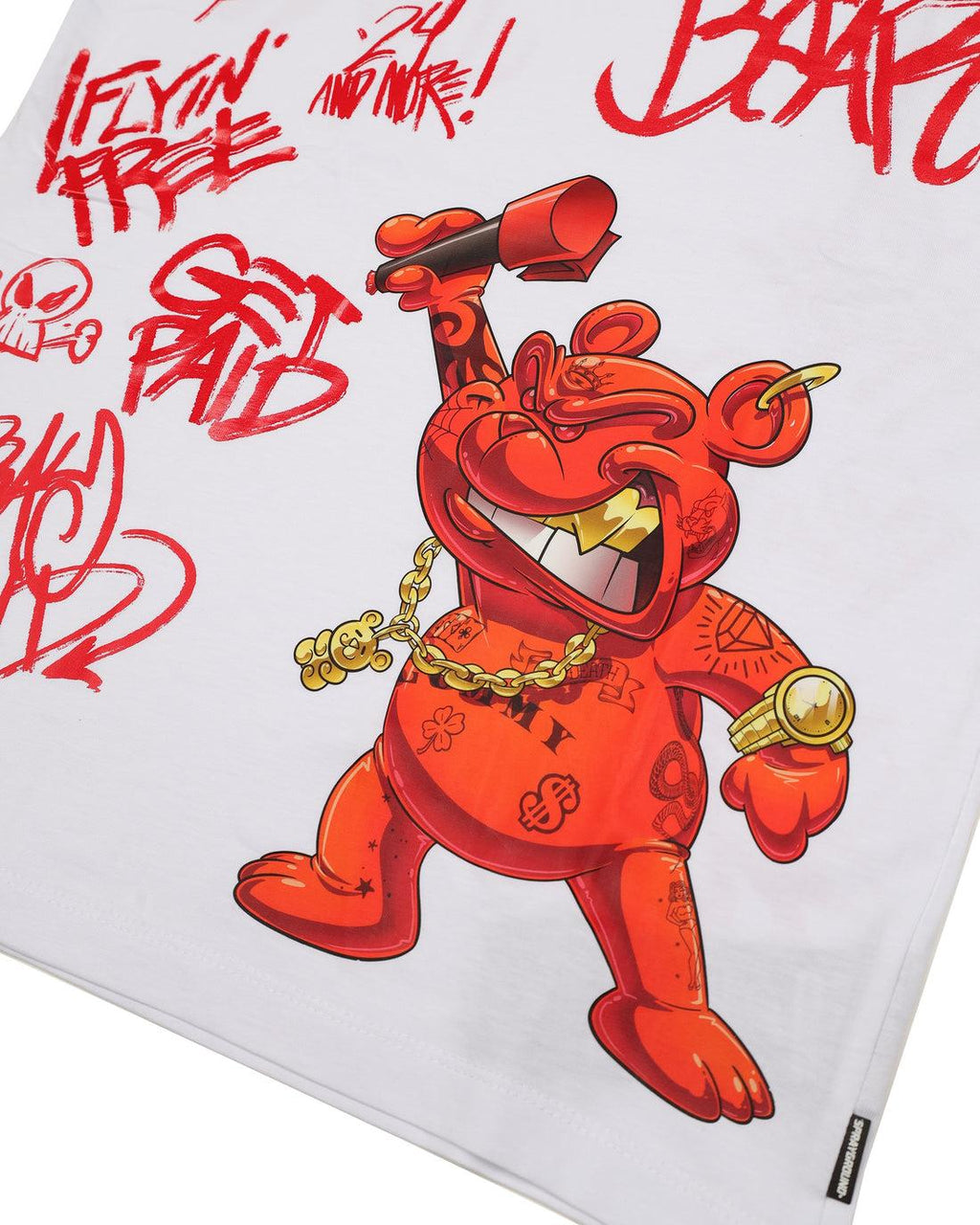 VANDAL DIABLO BEAR WHITE REGULAR T-SHIRT 