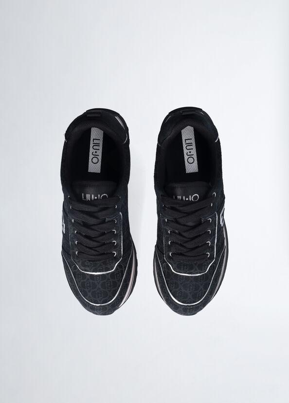 LIU JO MAXI WONDER 71 - SNEAKER PRINTED COW SUEDE BF4003PX195/22222 LIU JO