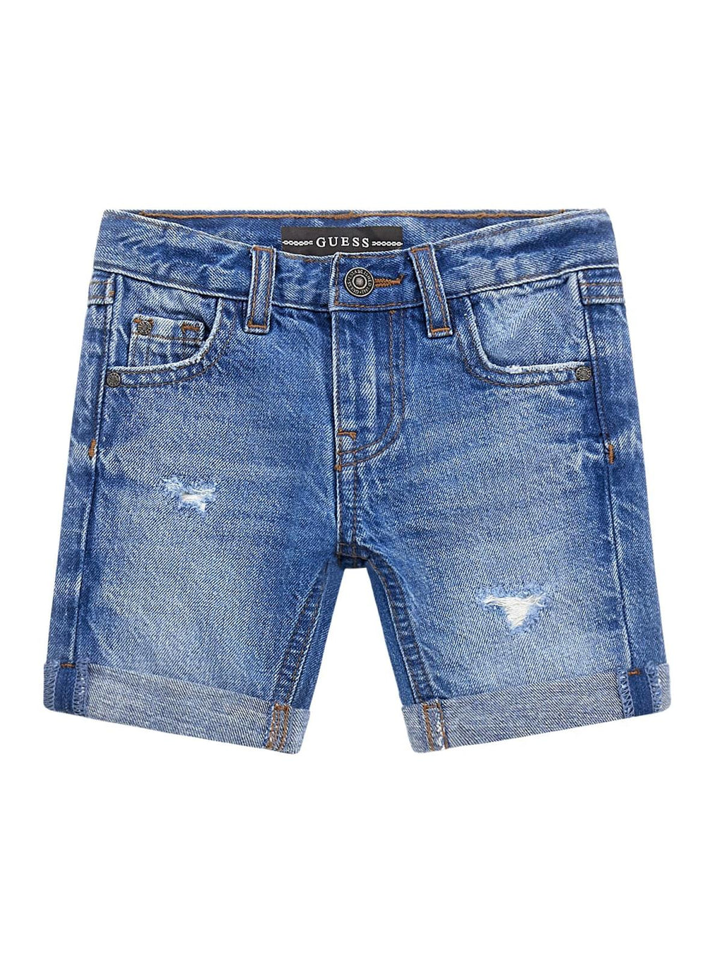 DENIM LINEN SHORTS 