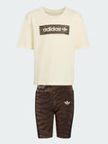 CYC TEE SET AOP     CREWHT/NBROWN 