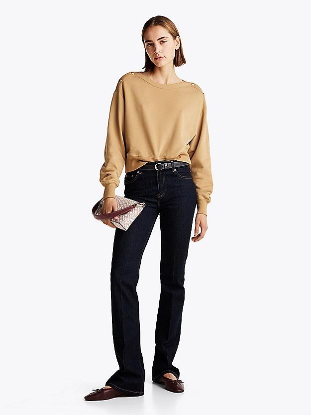 GOLD BTN BOAT-NK SWT WW0WW44447/RBC TOMMY HILFIGER
