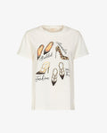 T-SHIRT G/C CON STAMPA E STRAS 