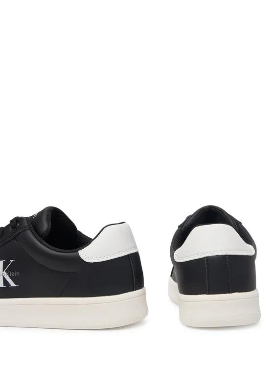 SNEAKER BASSA ALLACCIATA NERO/BIANCO 