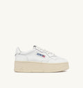 PLATFORM LOW WOM-LEAT/LEAT PTLW-LL15/WHT/WHT AUTRY