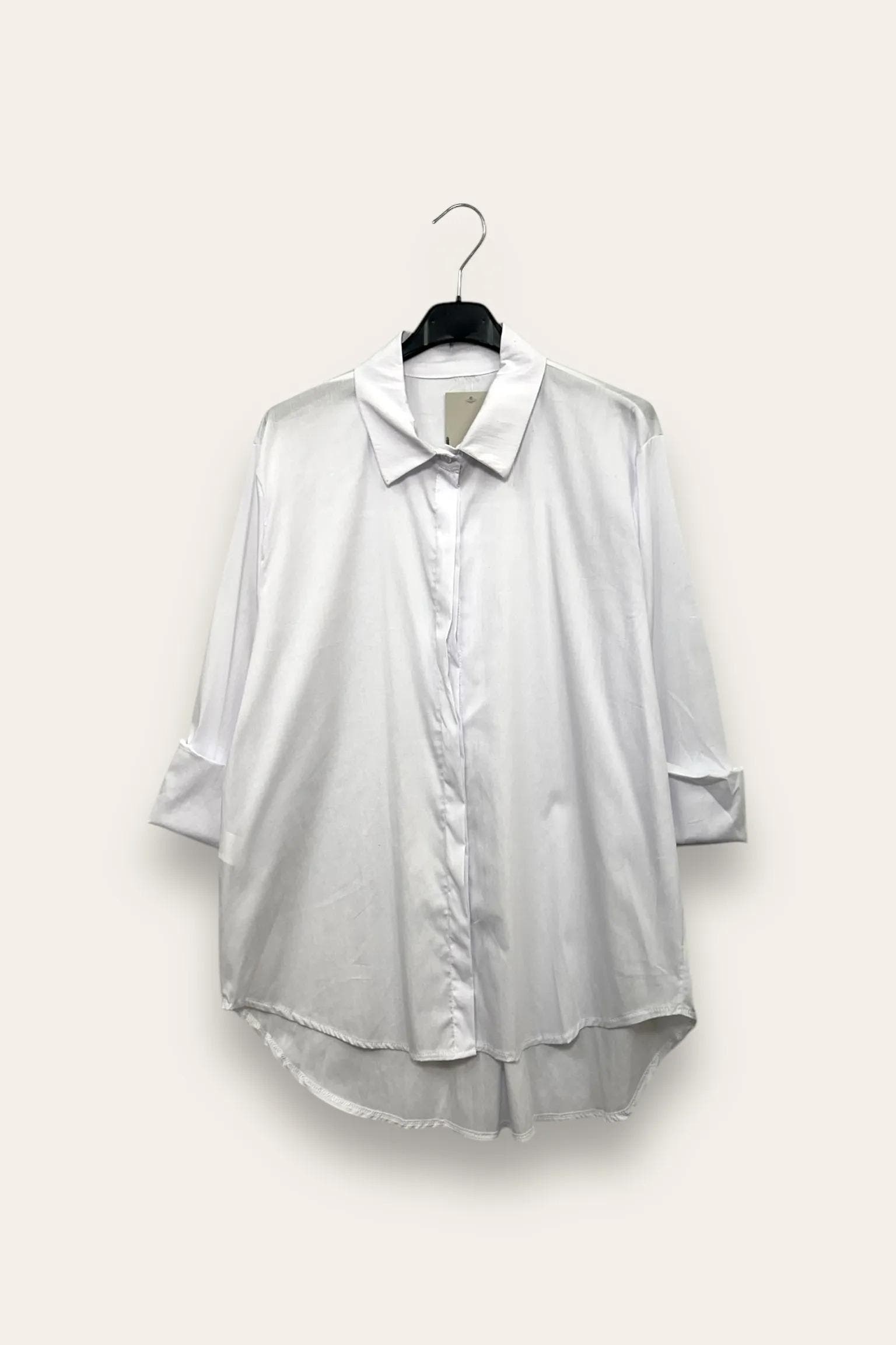 Camicia over in tinta unita JW-10729/BIANCO LOVEme