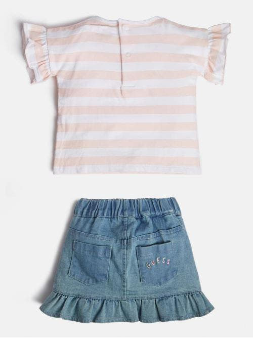 SET SS T-SHIRT+DENIM SKIRT 