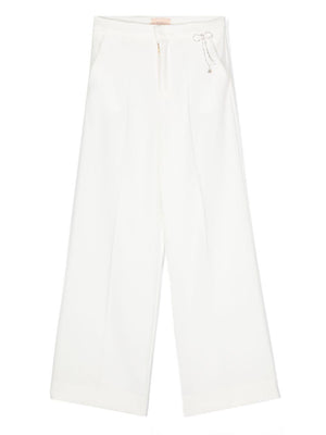 ELISABETTA FRANCHI La Mia Bambina PANTALONE IN CREPE CON FIOCCO STRASS GA85 NERO
