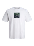 JACK AND JONES JORCATSKILLS SQUARE BRANDING TEE SSCN LN