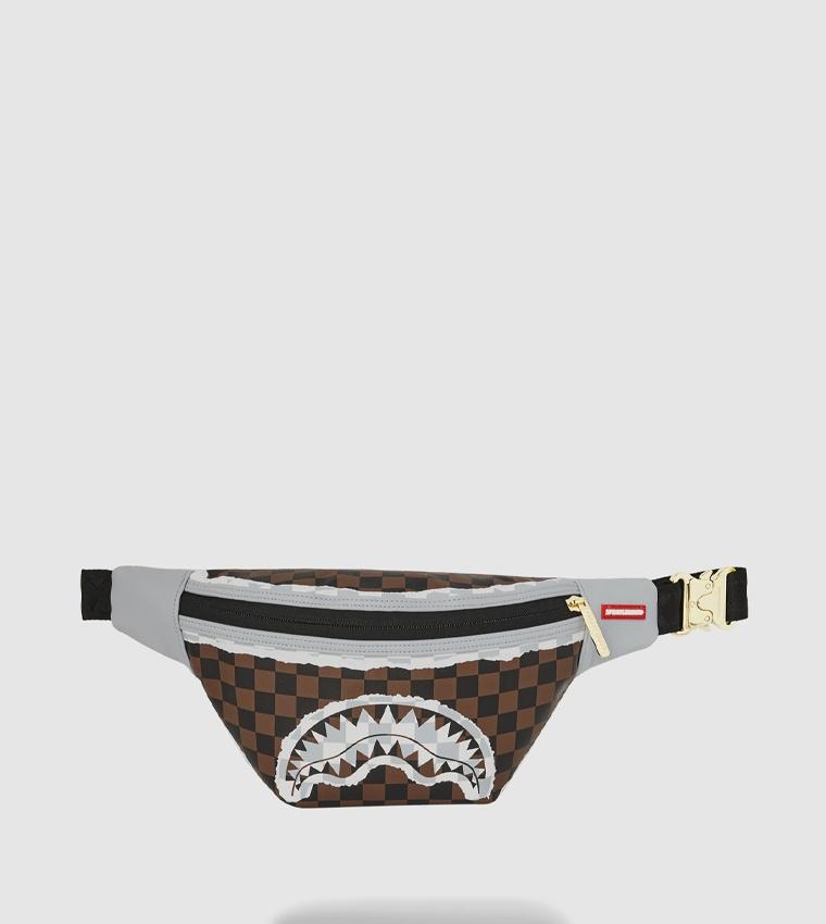 CREAM BROWN TEAR CHECK SAVVY CROSSBODY 