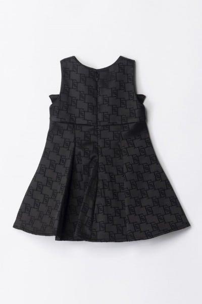 ABITO IN RASO JACQUARD EF NERO EGAB172 0 TV029/N000 ELISABETTA FRANCHI La Mia Bambina