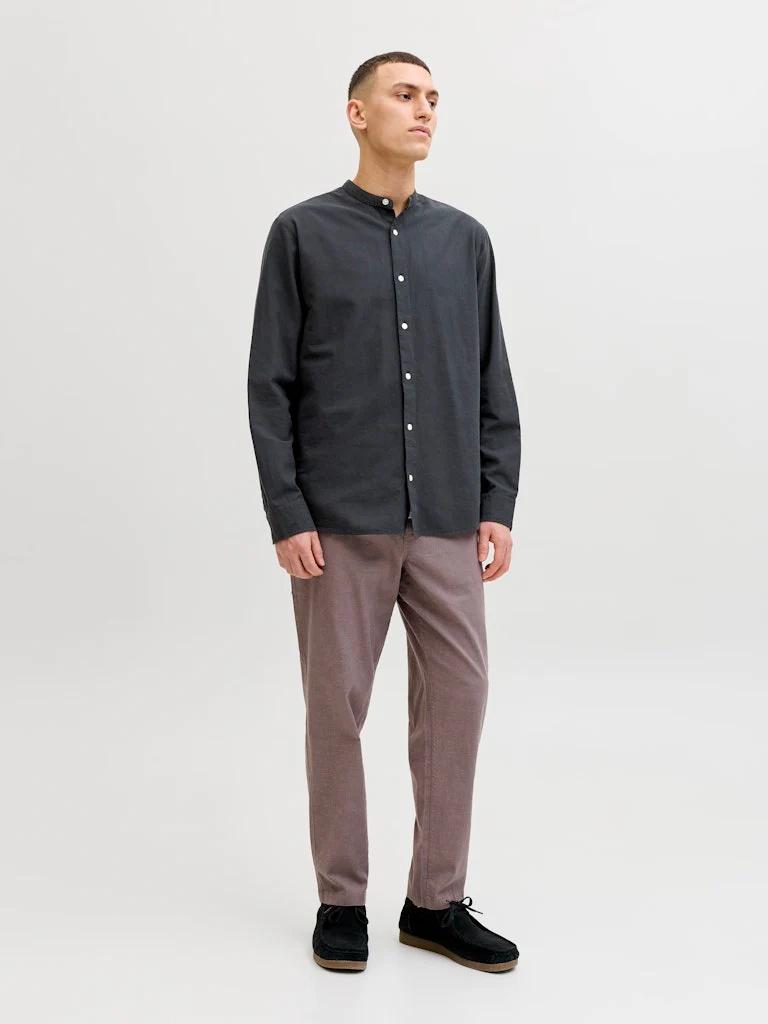 JJEBREEZE LINEN BLEND BAND SHIRT L/S SN 