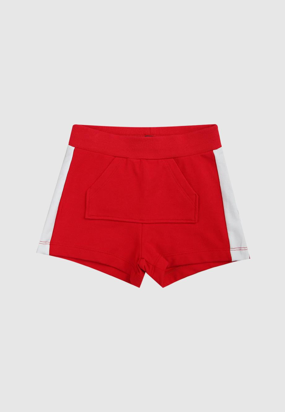 SHORTS CON BANDE FELPA 
