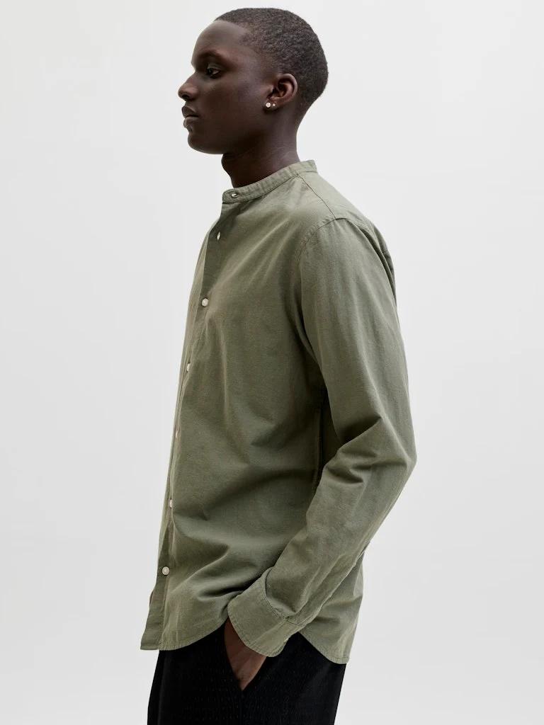 JJEBREEZE LINEN BLEND BAND SHIRT L/S SN 