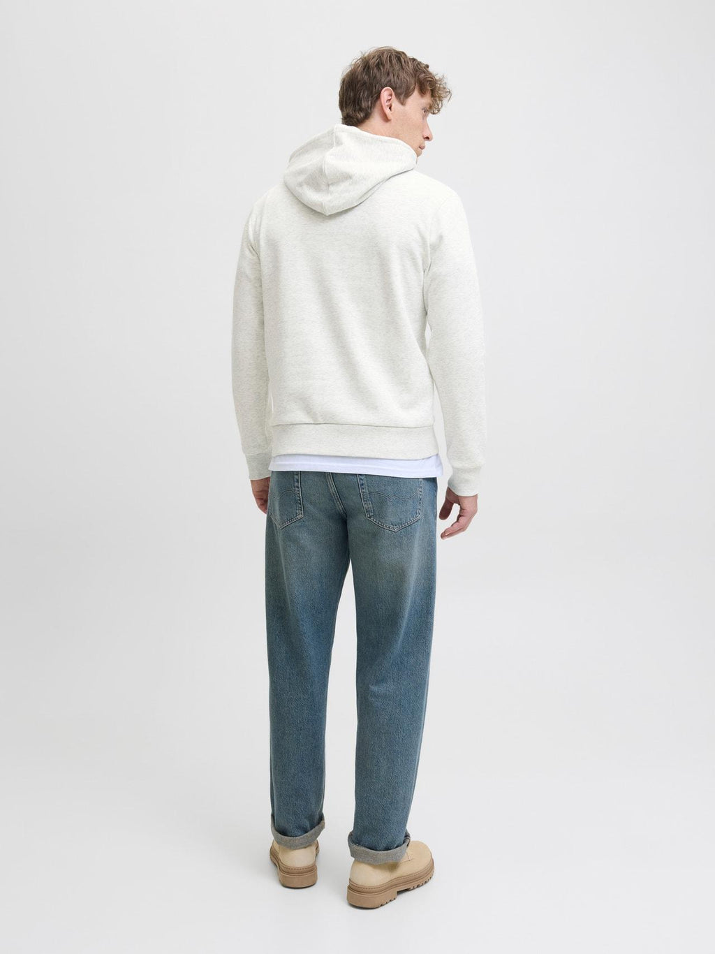 12278618/White Melange JACK AND JONES