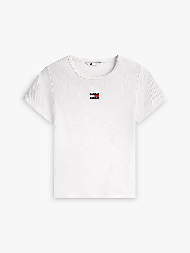 TJW SLIM BADGE RIB T DW0DW17881/YBL TOMMY JEANS