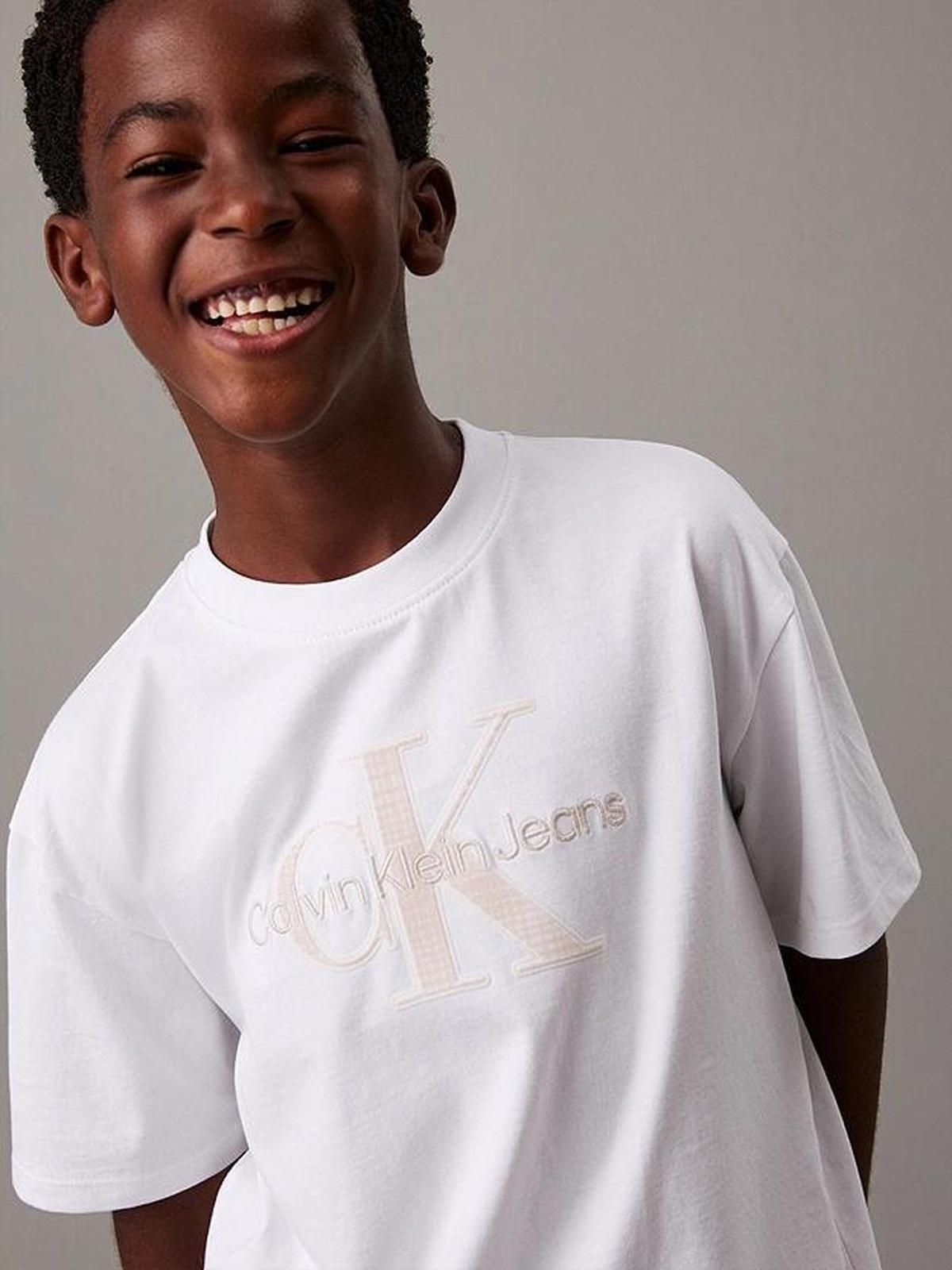 EMBOSSED CHECK MONO SS T-SHIRT 