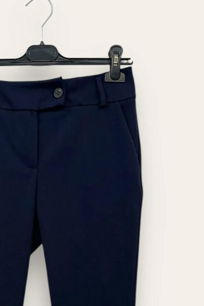 Pantalone a sigaretta in crepe AM-10661-AM-8042/Blu LOVEme