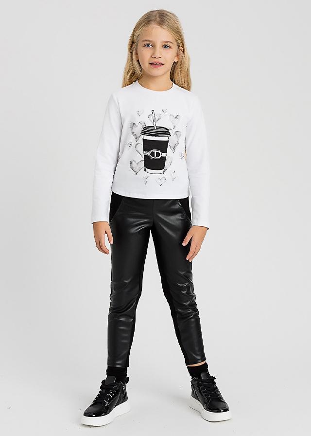 LEGGINGS BI-MATERIALE PUNTO MILANO/SPALMATO 
