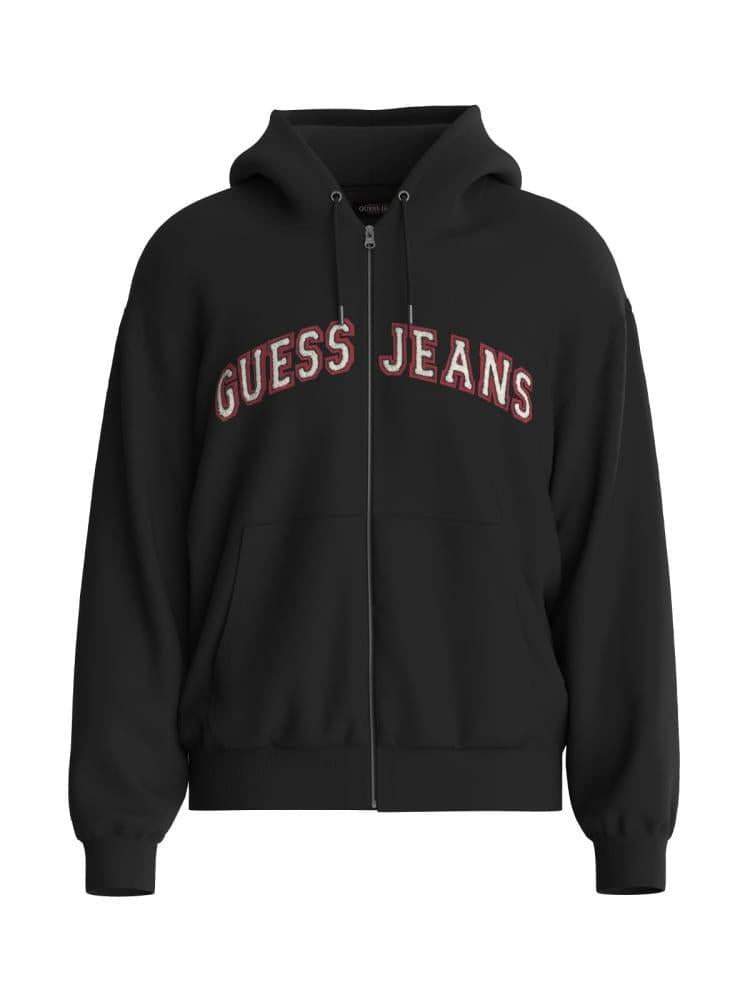 GJ ZIP HOOD REG GUES M4YQ26K9V31/JBLK GUESS