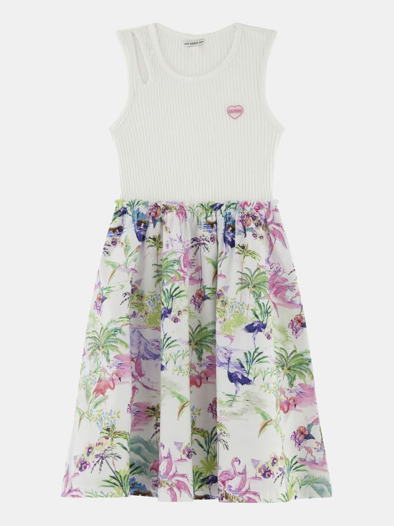 MIXED FABRIC SL DRESS 