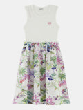 MIXED FABRIC SL DRESS 