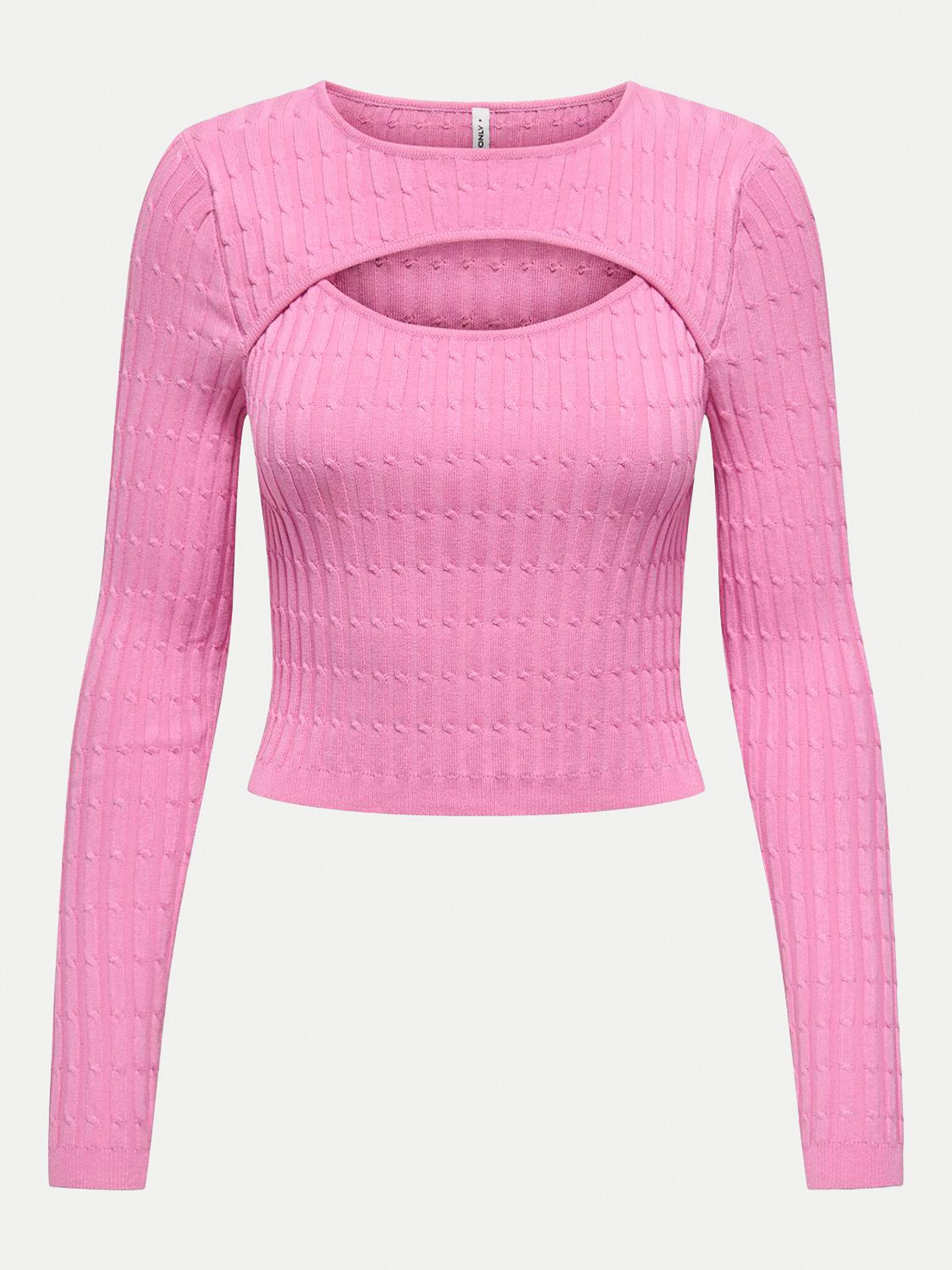 ONLMEDDI LS CABLE CROP O-NECK CC KNT 