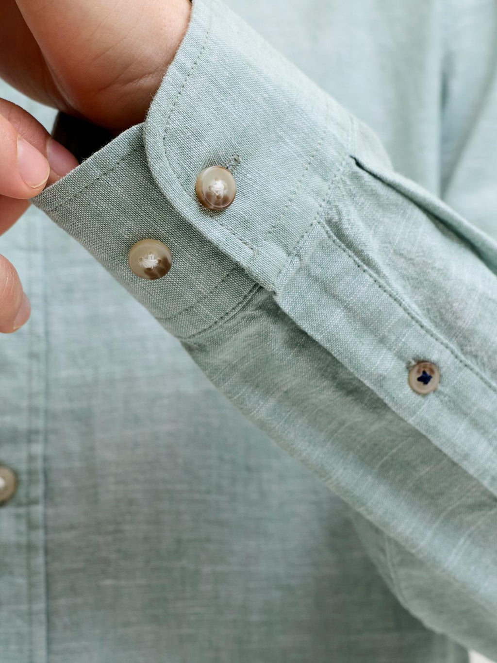 JJESUMMER LINEN BLEND BAND SHIRT L/S SN 