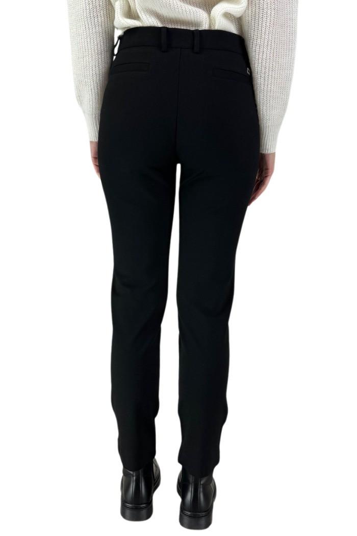 PANTALONE CHINO IN PUNTO MILANO MW25110/NERO MARKUP