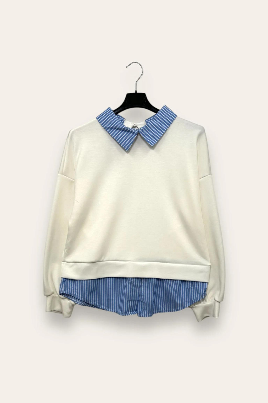 Maglietta in scuba girocollo CL-10675-CL-3320/Bianco LOVEme
